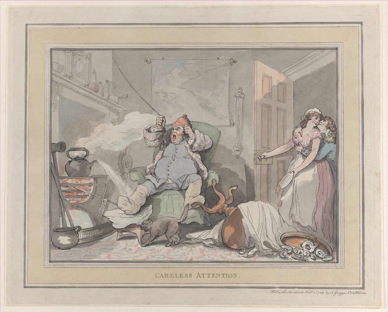 Atenção Descuidada, 1º de fevereiro de 1789., 1º de fevereiro de 1789. de Thomas Rowlandson