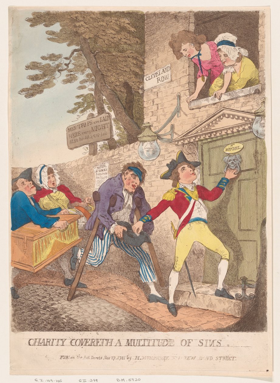 A caridade cobre uma multidão de pecados, 27 de novembro de 1781., 27 de novembro de 1781. de Thomas Rowlandson