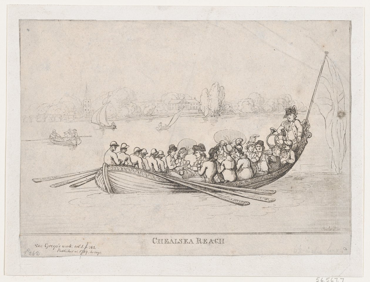 Chelsea Reach, 1799., 1799. de Thomas Rowlandson