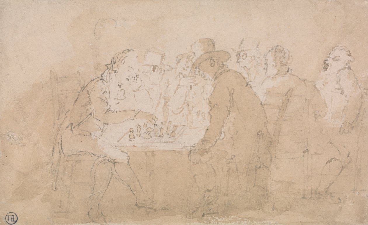 Jogadores de xadrez de Thomas Rowlandson