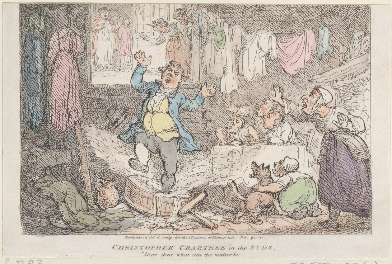Christopher Crabtree in the Suds: Querido, querido, qual pode ser o problema, 1807., 1807. de Thomas Rowlandson