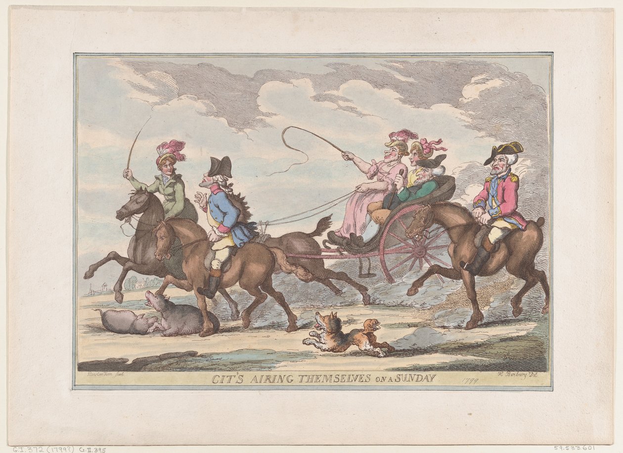 Cit se arejando em um domingo, 1799., 1799. de Thomas Rowlandson