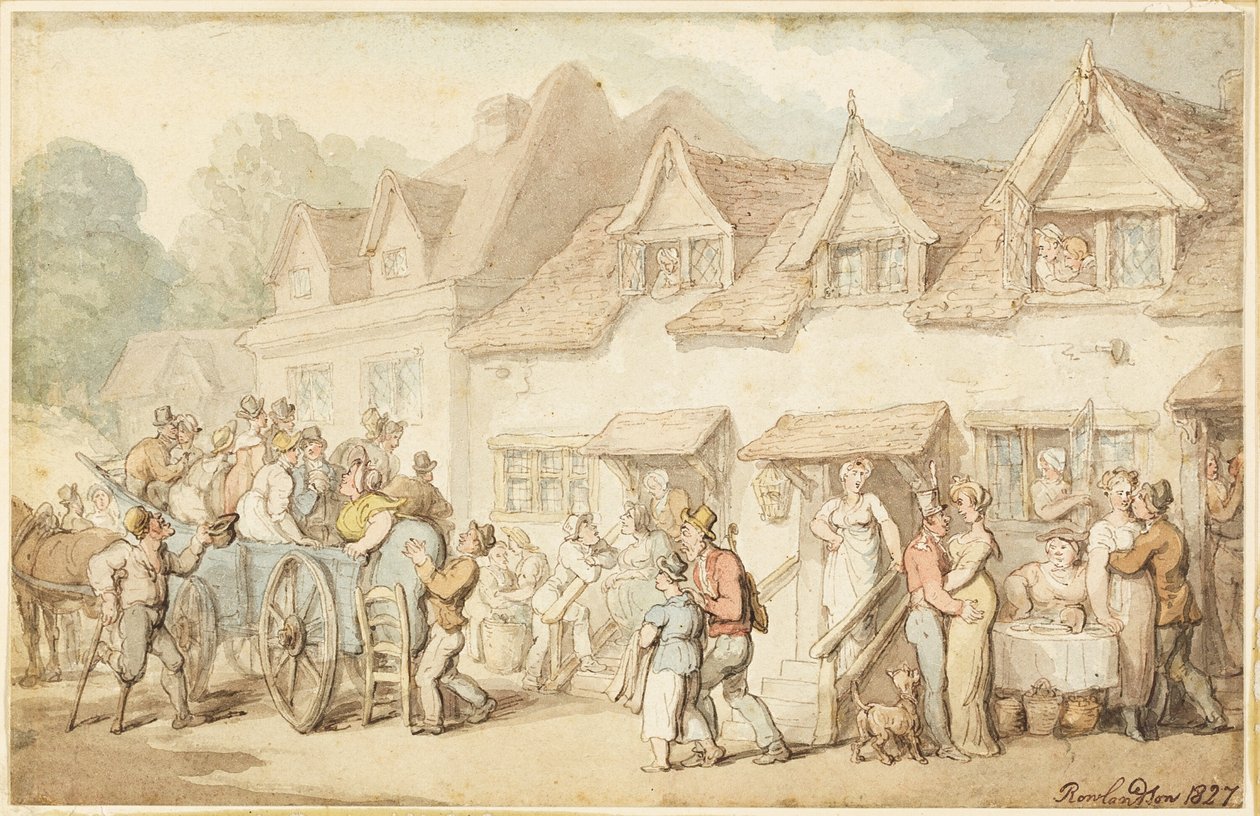 Cavalos de troca de treinador de Thomas Rowlandson