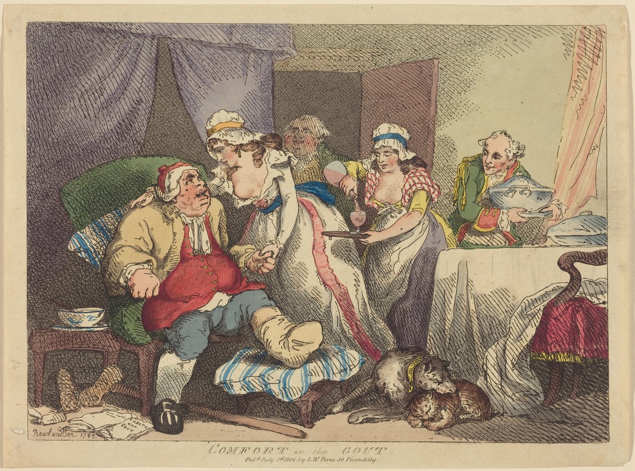 Alívio da gota de Thomas Rowlandson