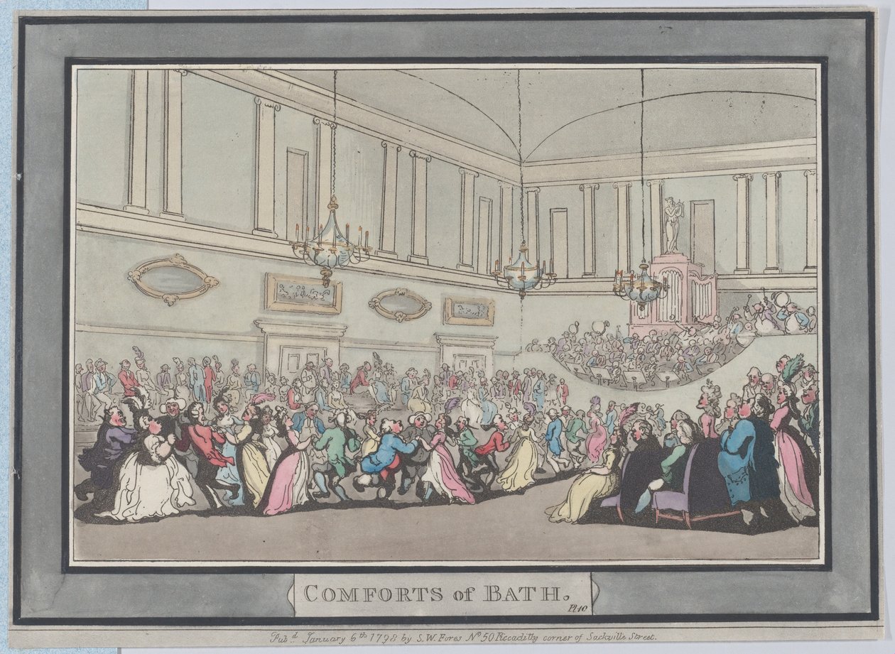 Comforts of Bath, Placa 10, 6 de janeiro de 1798., 6 de janeiro de 1798. de Thomas Rowlandson
