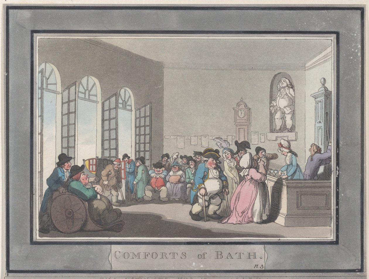 Comforts of Bath, Placa 3, 6 de janeiro de 1798., 6 de janeiro de 1798. de Thomas Rowlandson