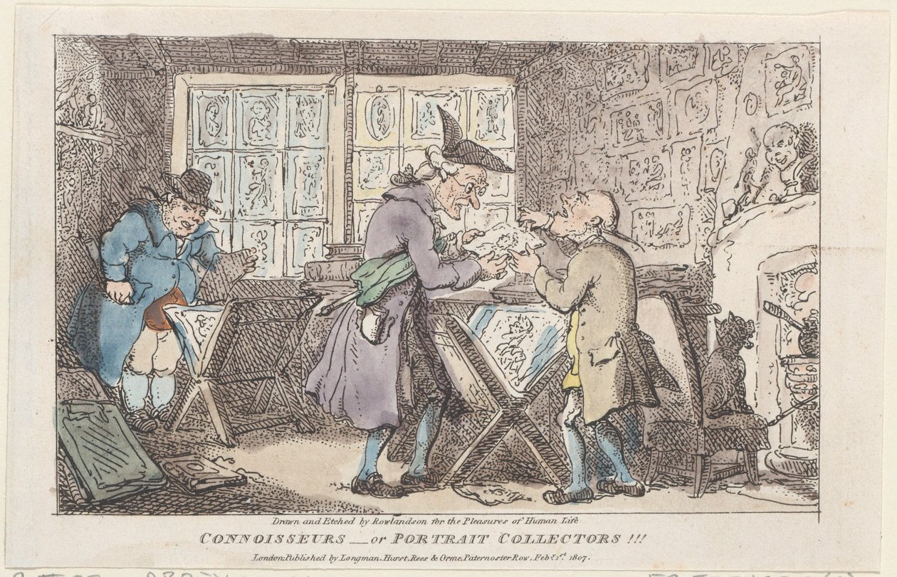 Connoisseurs-or Portrait Collectors !!!, 1807., 1807. de Thomas Rowlandson