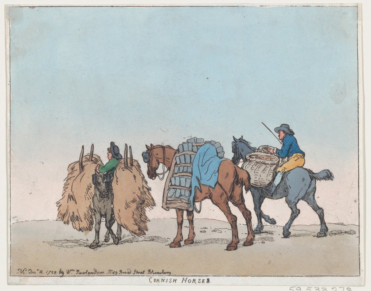 Cavalos da Cornualha, 29 de dezembro de 1788., 29 de dezembro de 1788. de Thomas Rowlandson