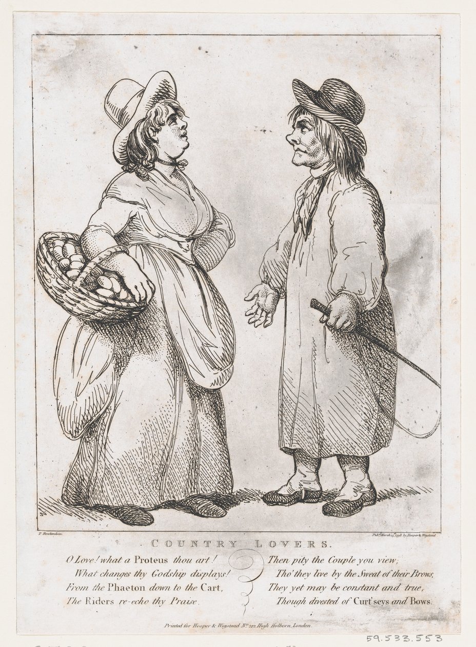 Country Lovers, 15 de março de 1798., 15 de março de 1798. de Thomas Rowlandson