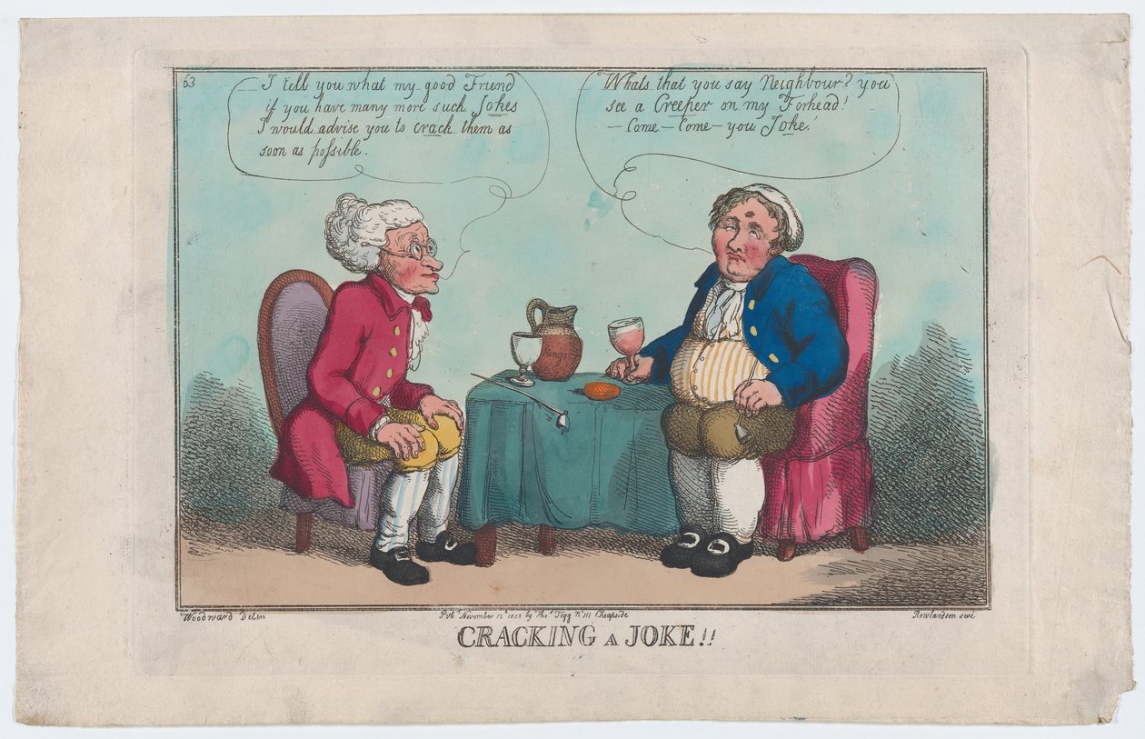 Contando uma piada, 15 de novembro de 1808., 15 de novembro de 1808. de Thomas Rowlandson