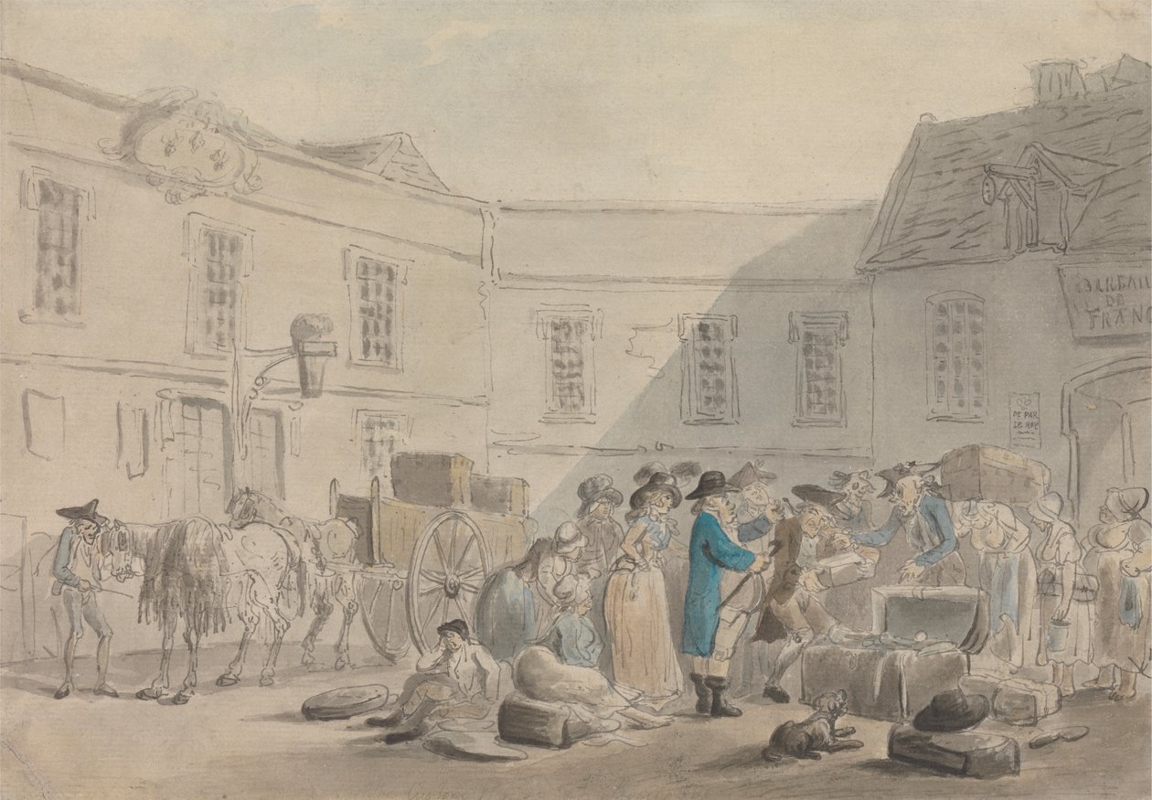 Alfândega de Boulogne de Thomas Rowlandson
