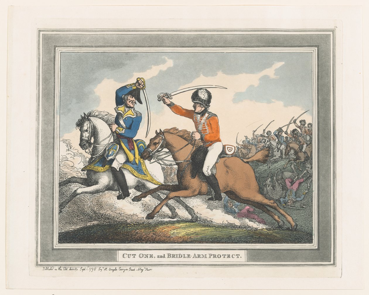 Cut One and Bridle Arm Protect, 1º de setembro de 1798., 1º de setembro de 1798. de Thomas Rowlandson