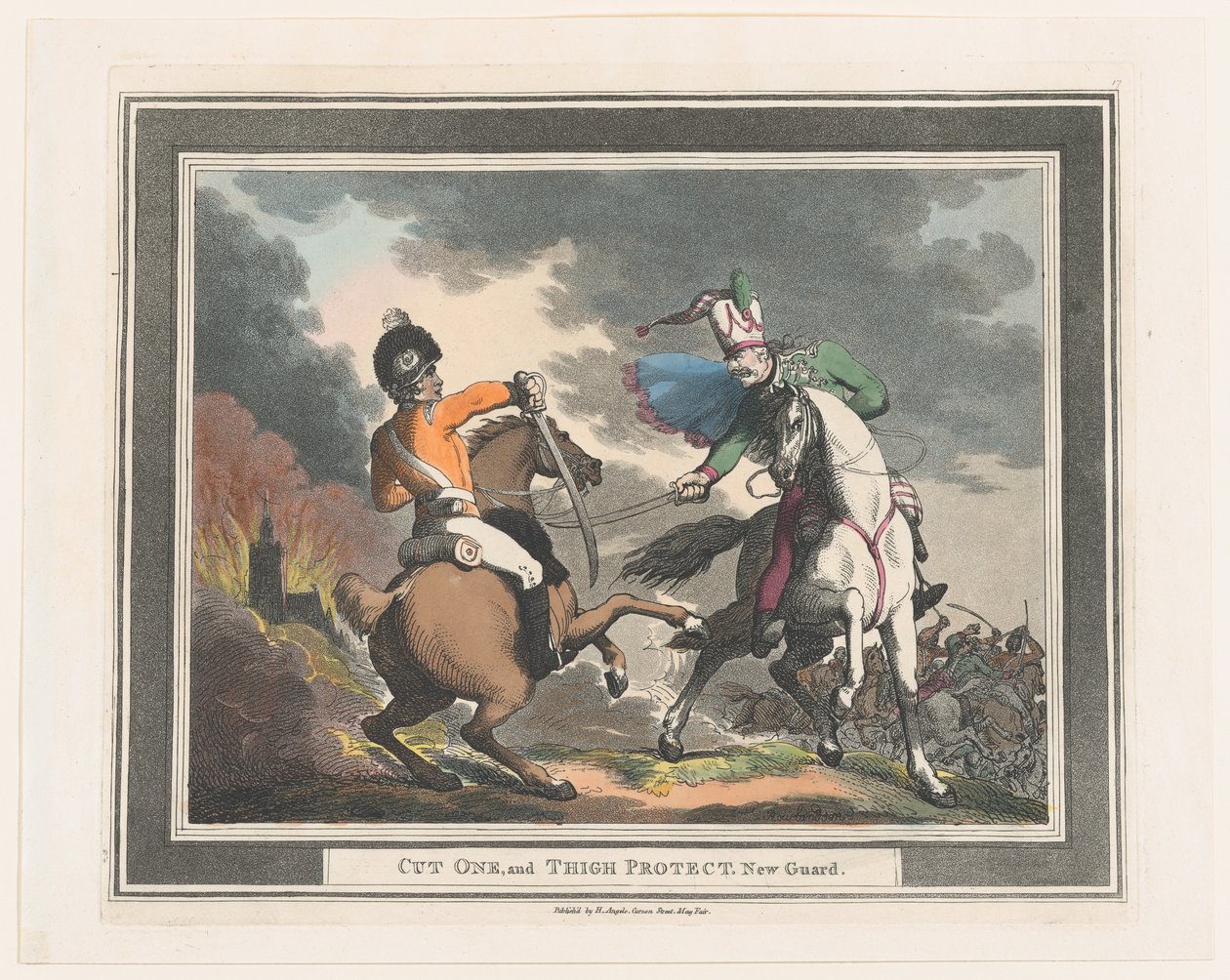 Cut One and Thhigh Protect New Guard, 1798., 1798. de Thomas Rowlandson