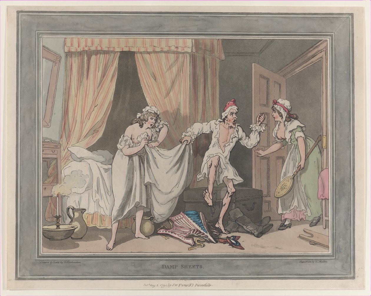 Lençóis Úmidos, 1º de agosto de 1791., 1º de agosto de 1791 de Thomas Rowlandson