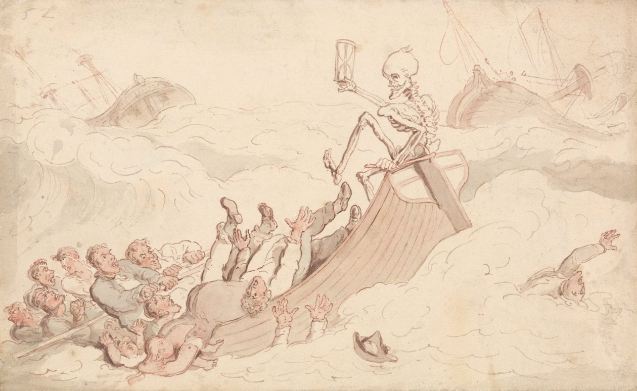 A Morte Tornou-se Piloto de Thomas Rowlandson