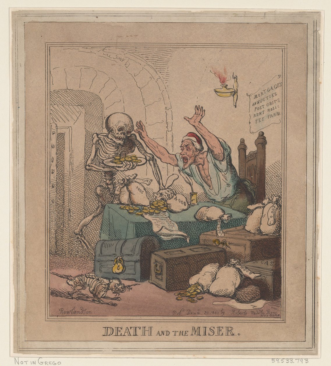 A Morte e o Avarento, 20 de dezembro de 1801., 20 de dezembro de 1801. de Thomas Rowlandson