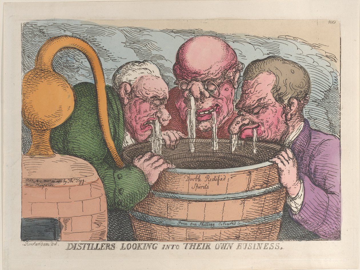 Destiladores olhando para seu próprio negócio, 10 de outubro de 1811., 10 de outubro de 1811. de Thomas Rowlandson
