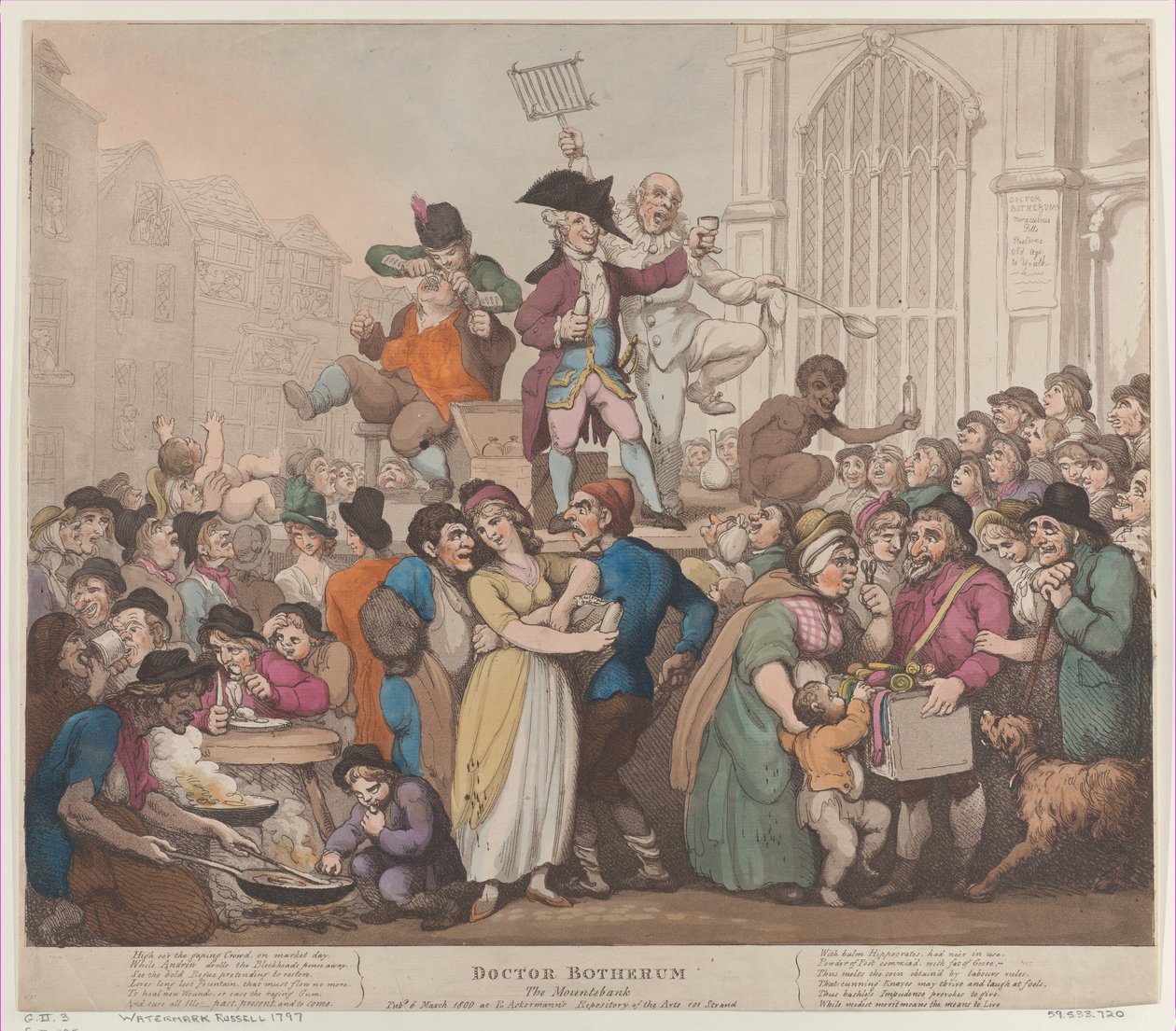 Doctor Botherum, The Montebank, 6 de março de 1800., 6 de março de 1800. de Thomas Rowlandson