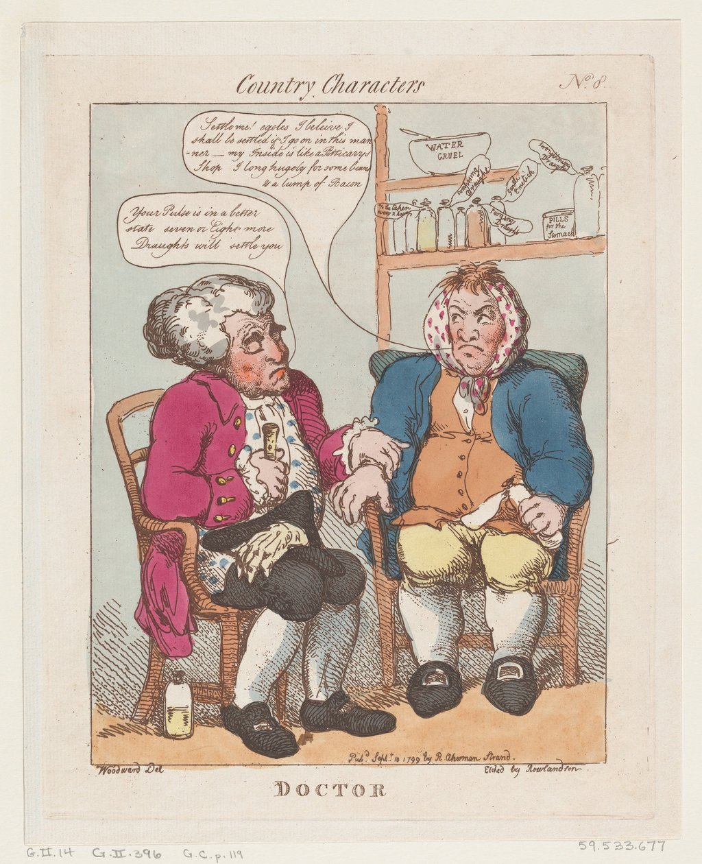 Doutor, 10 de setembro de 1799., 10 de setembro de 1799. de Thomas Rowlandson