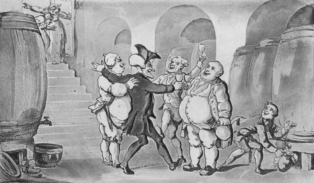 Doutor Sintaxe Livre da Adega, 1817 de Thomas Rowlandson