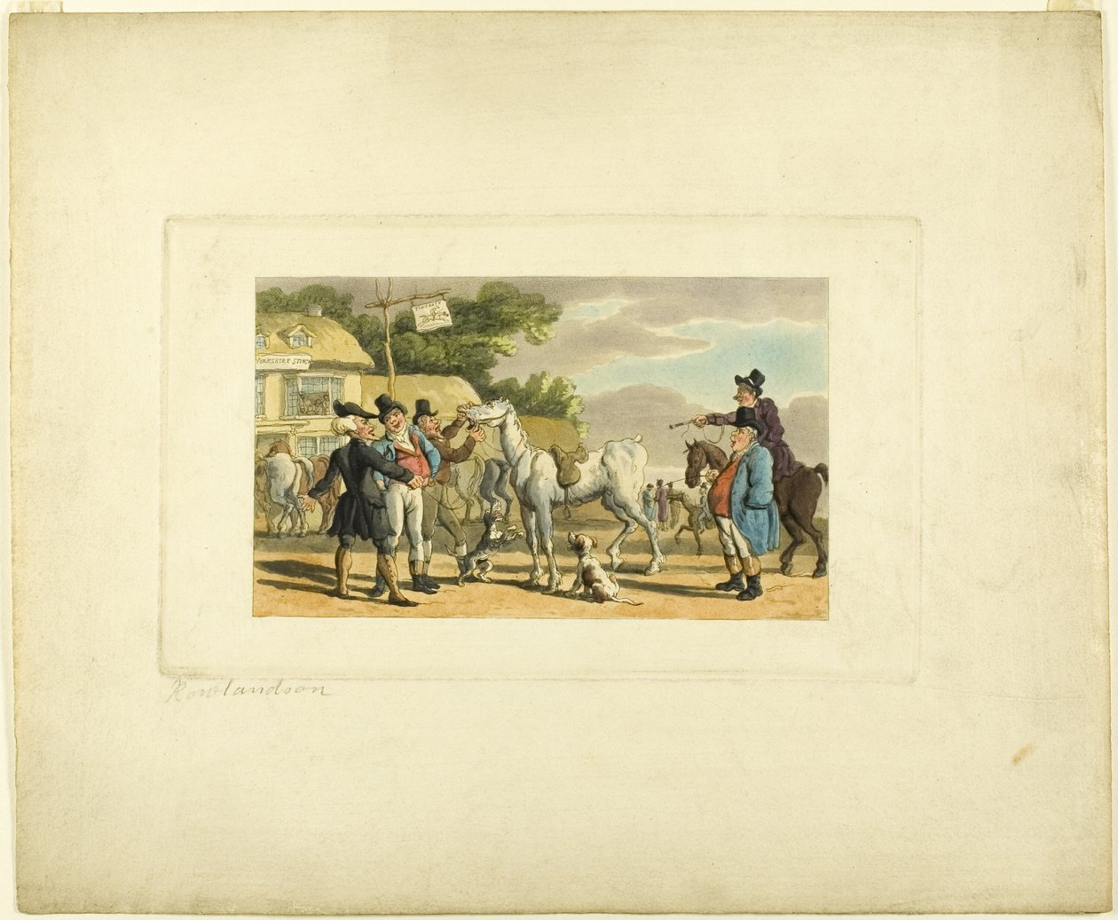 Doctor Syntax vende Grizzle, de The Tour of Doctor Syntax de Thomas Rowlandson