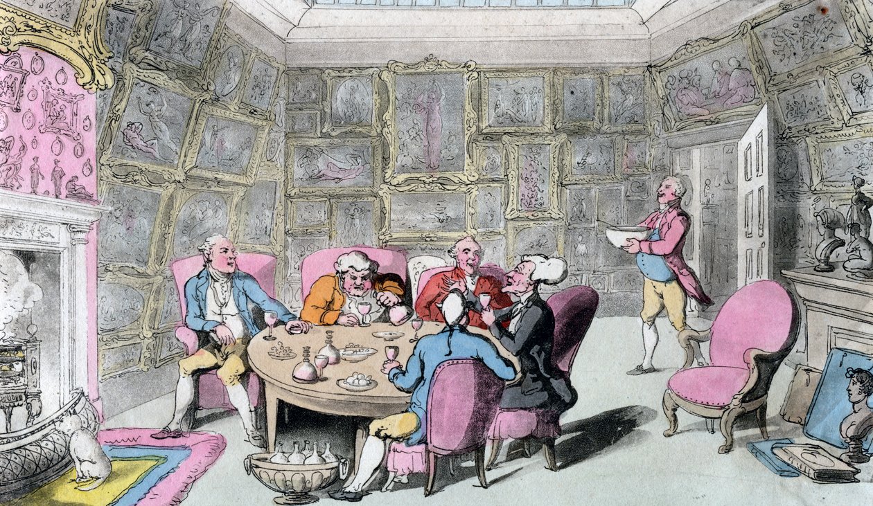 Doutor Syntax with My Lord, início do século XIX. de Thomas Rowlandson