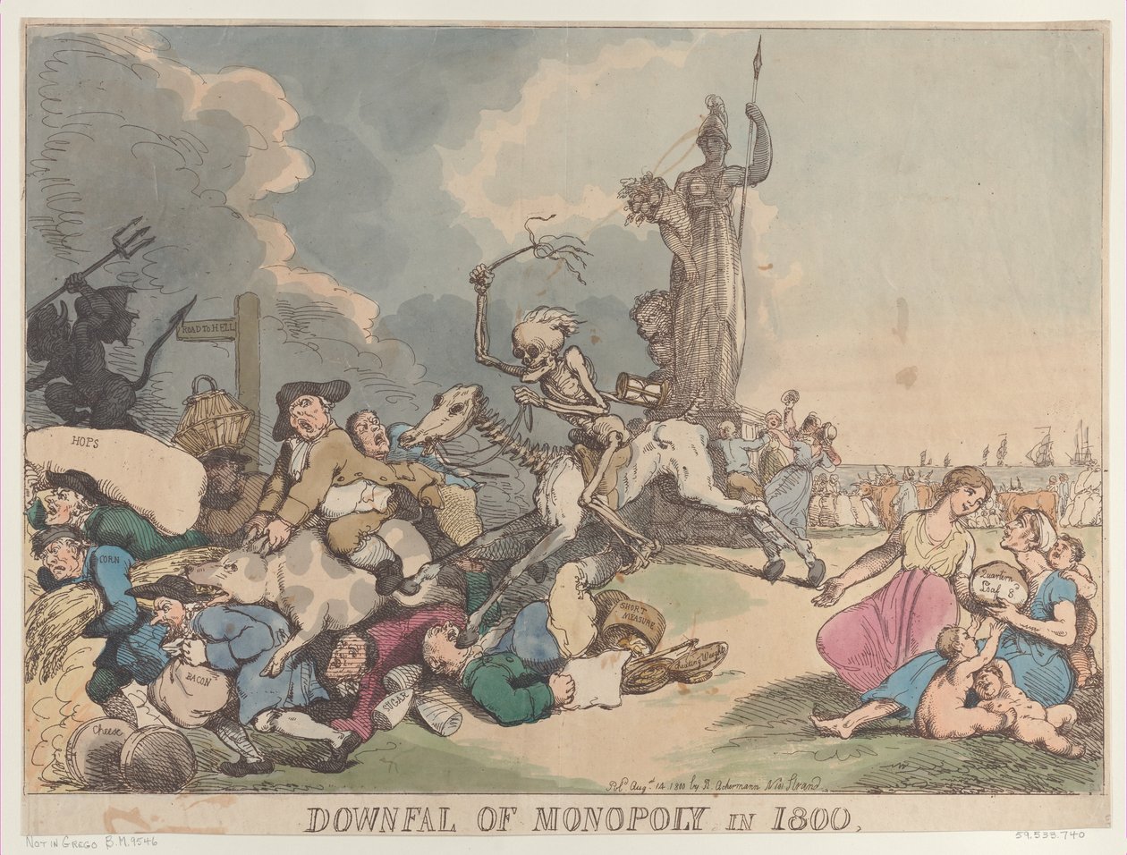 Queda do Monopólio em 1800, 14 de agosto de 1800., 14 de agosto de 1800. de Thomas Rowlandson