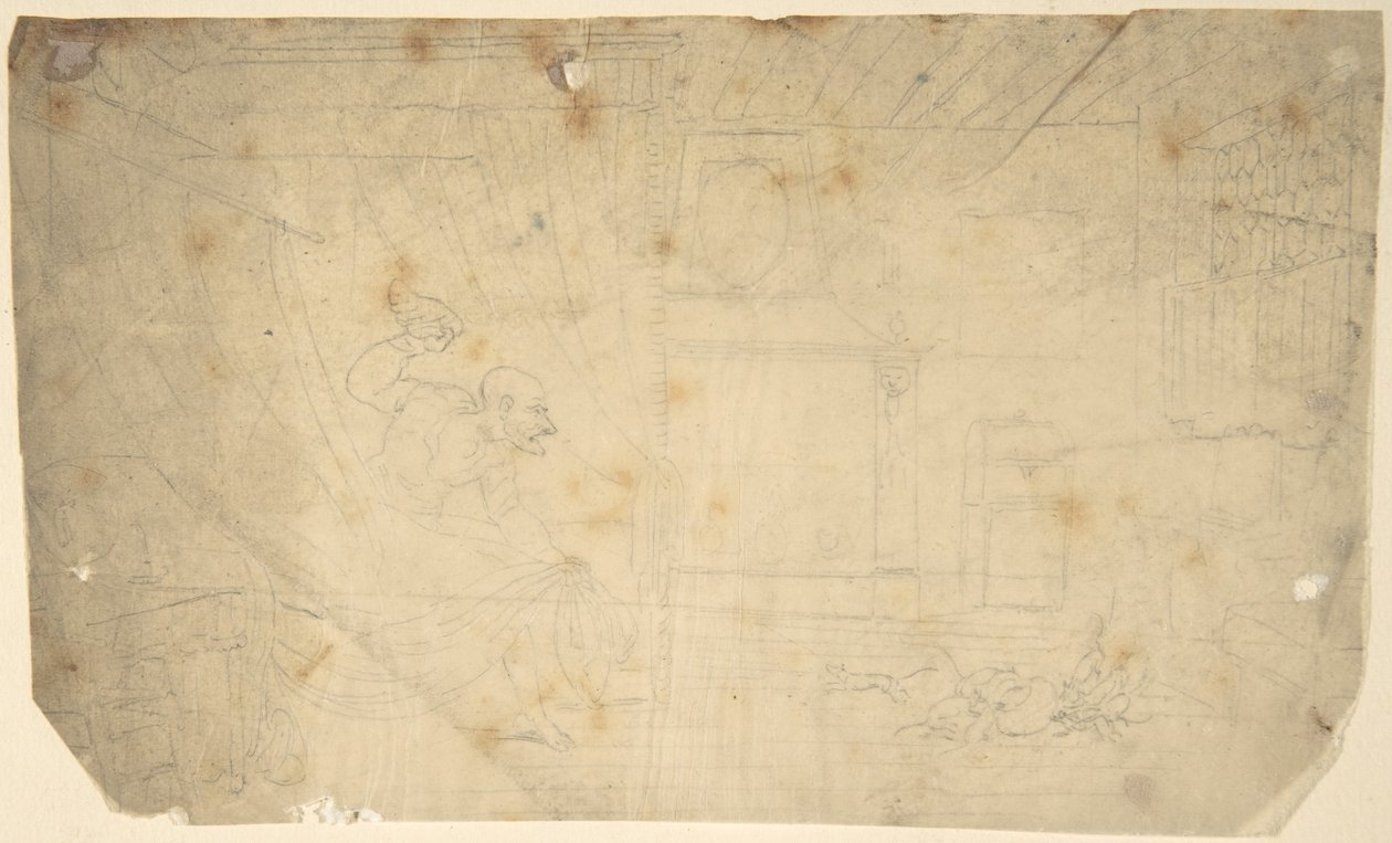 O Dr. Syntax perde a peruca de Thomas Rowlandson