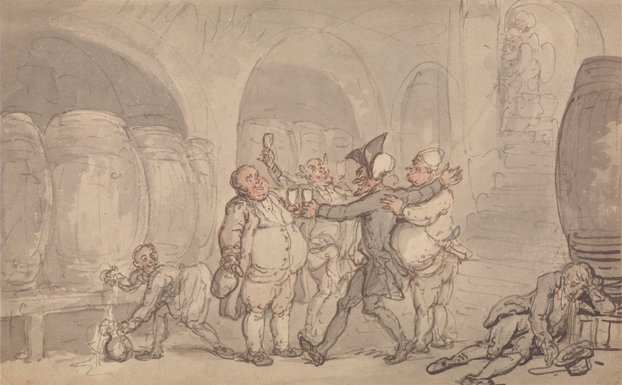 Dr. Syntax Made Free of the Cellar de Thomas Rowlandson