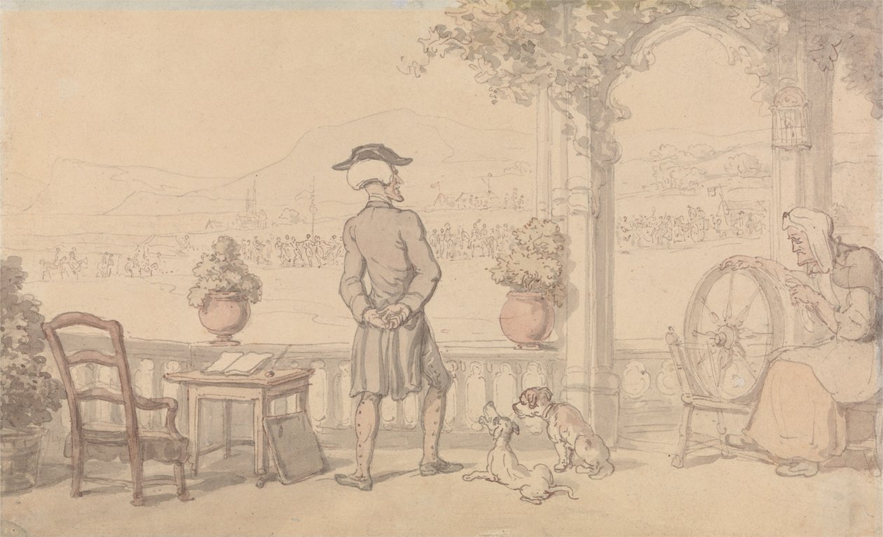 O Dr. Syntax a divagar de Thomas Rowlandson