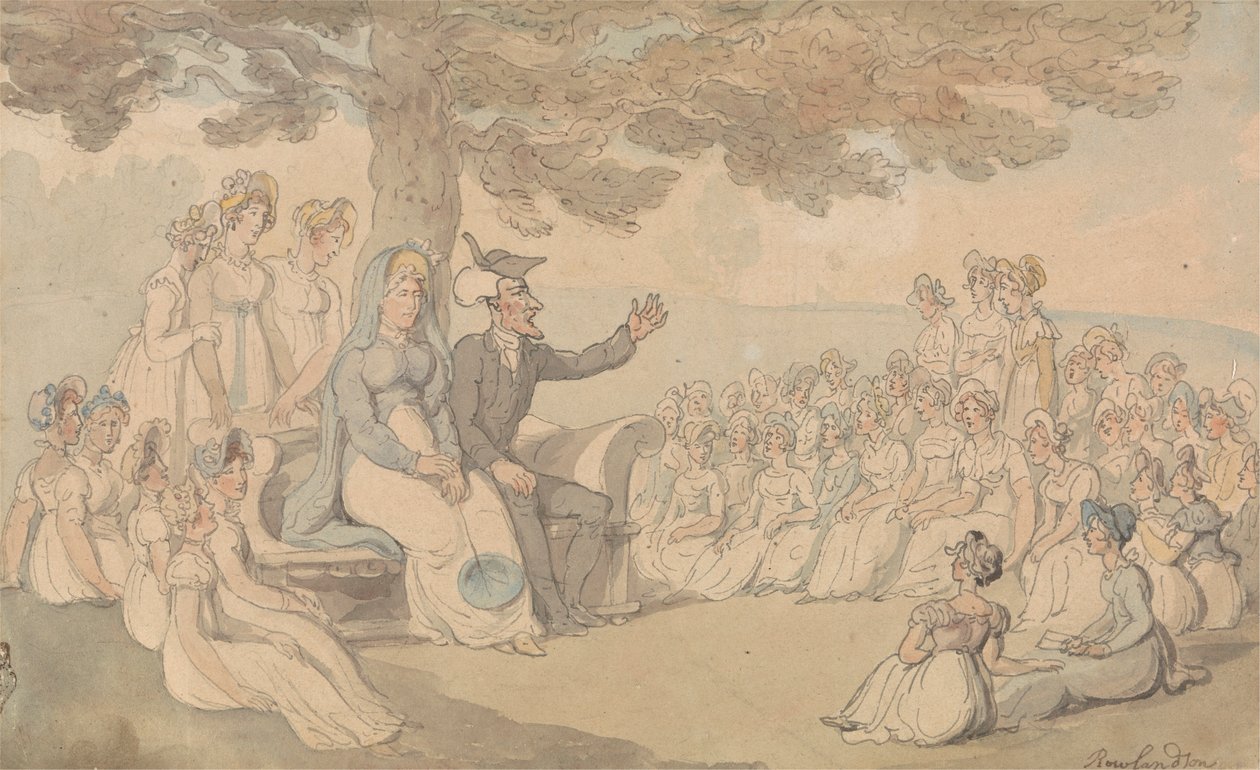 Dr. Sintaxe Visita um Internato para Jovens Senhoras de Thomas Rowlandson