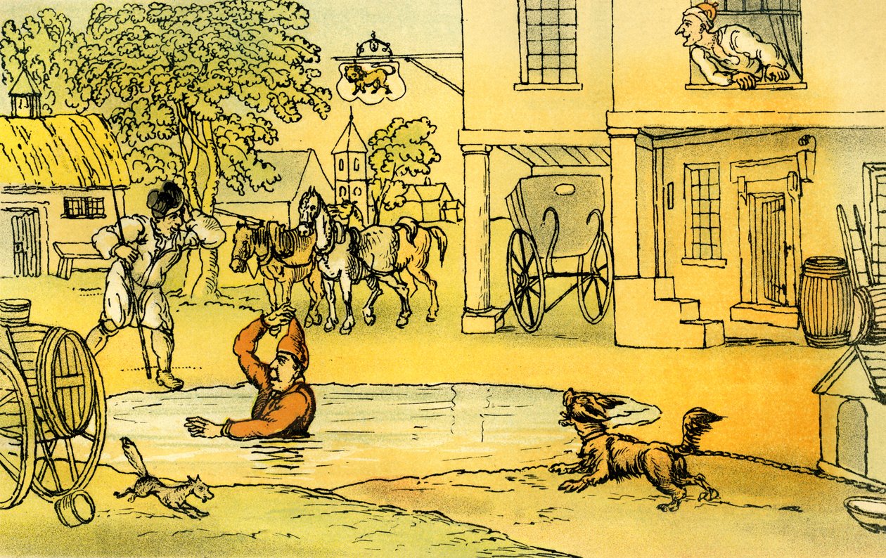 "Dr. Sintaxe divertida com Pat na lagoa de Thomas Rowlandson