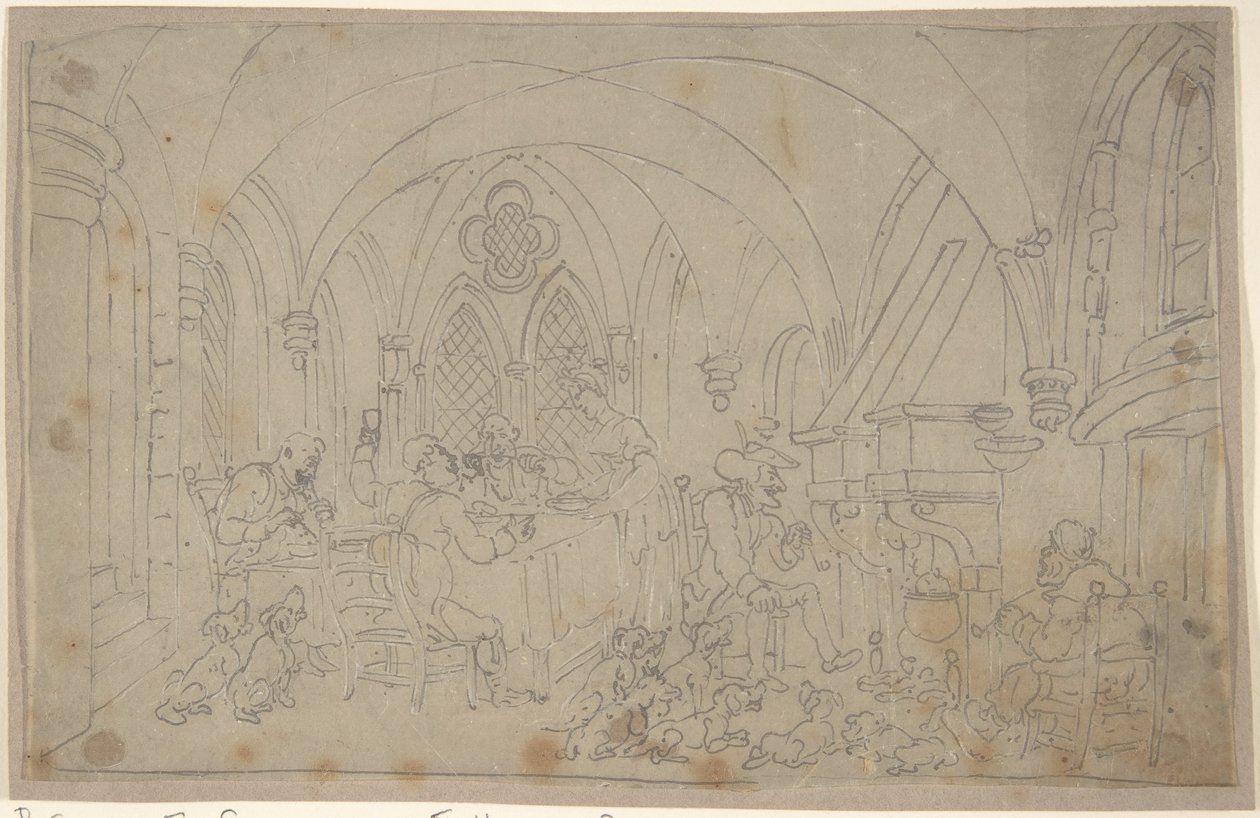 O Dr. Syntax e os Caçadores de Raposas aposentados de Thomas Rowlandson