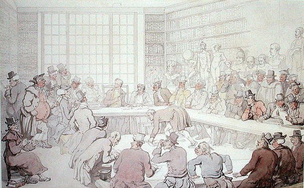 Sintaxe do Dr. em um Leilão de Thomas Rowlandson
