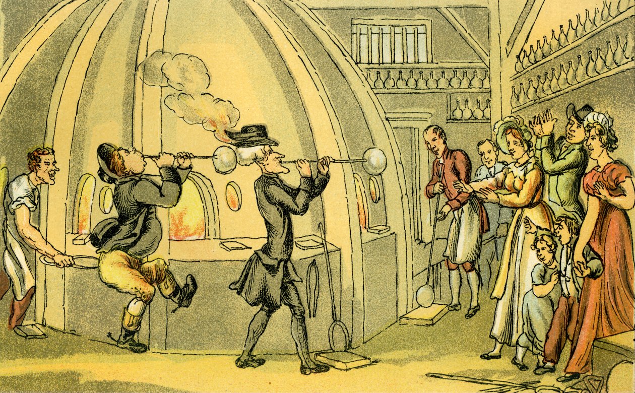 "Dr. Sintaxe na Casa de Vidro de Thomas Rowlandson