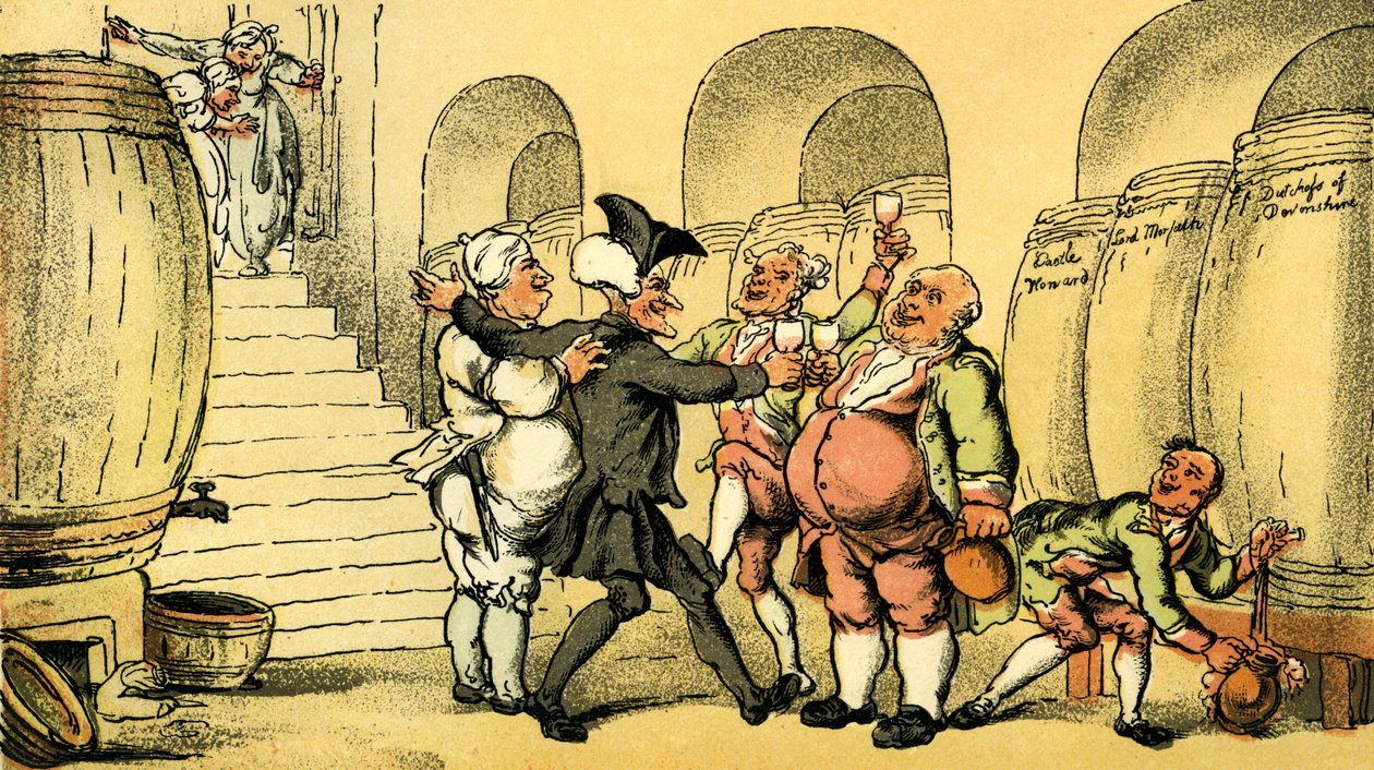 "Dr. Syntax made free of the cellar de Thomas Rowlandson