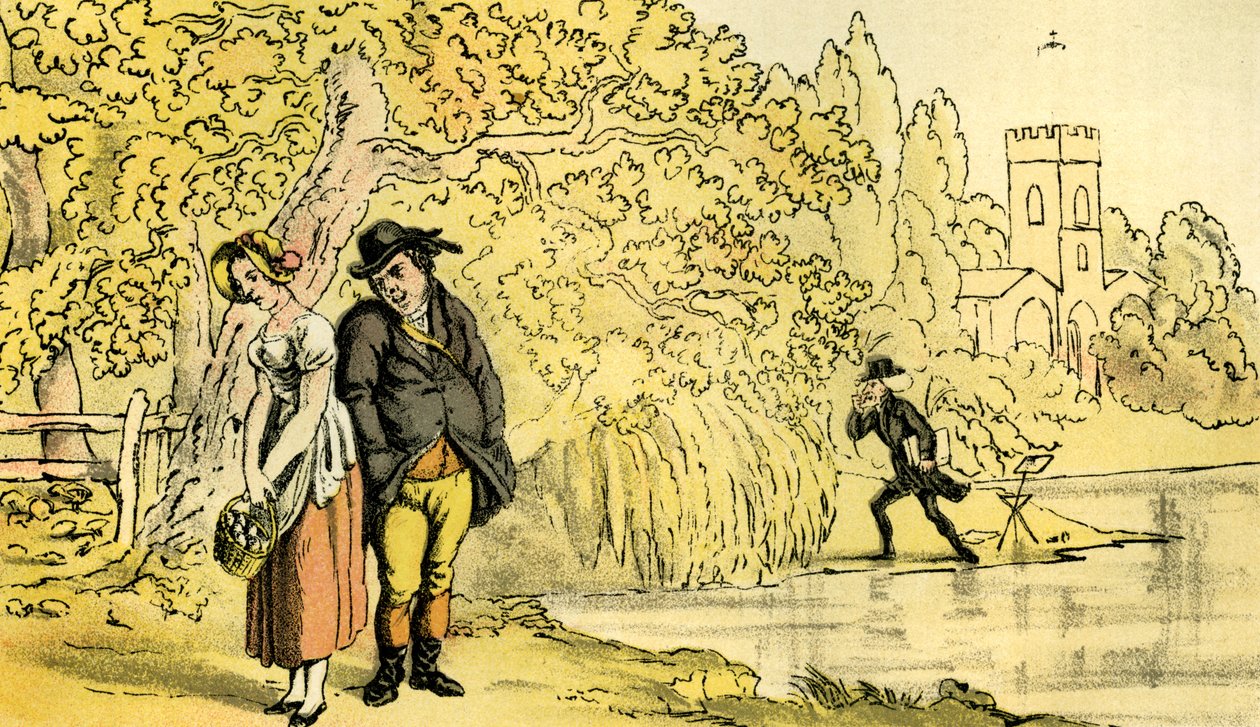 "Dr. Syntax fazendo uma descoberta de Thomas Rowlandson