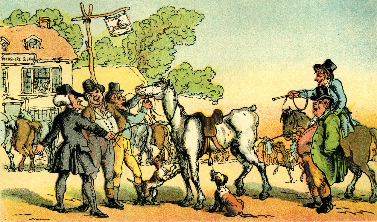 O Dr. Syntax vende Grizzle. de Thomas Rowlandson