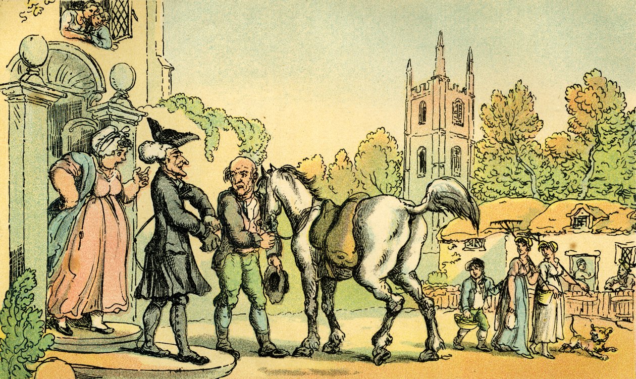 "O Dr. Sintaxe a partir da sua viagem aos Lagos de Thomas Rowlandson