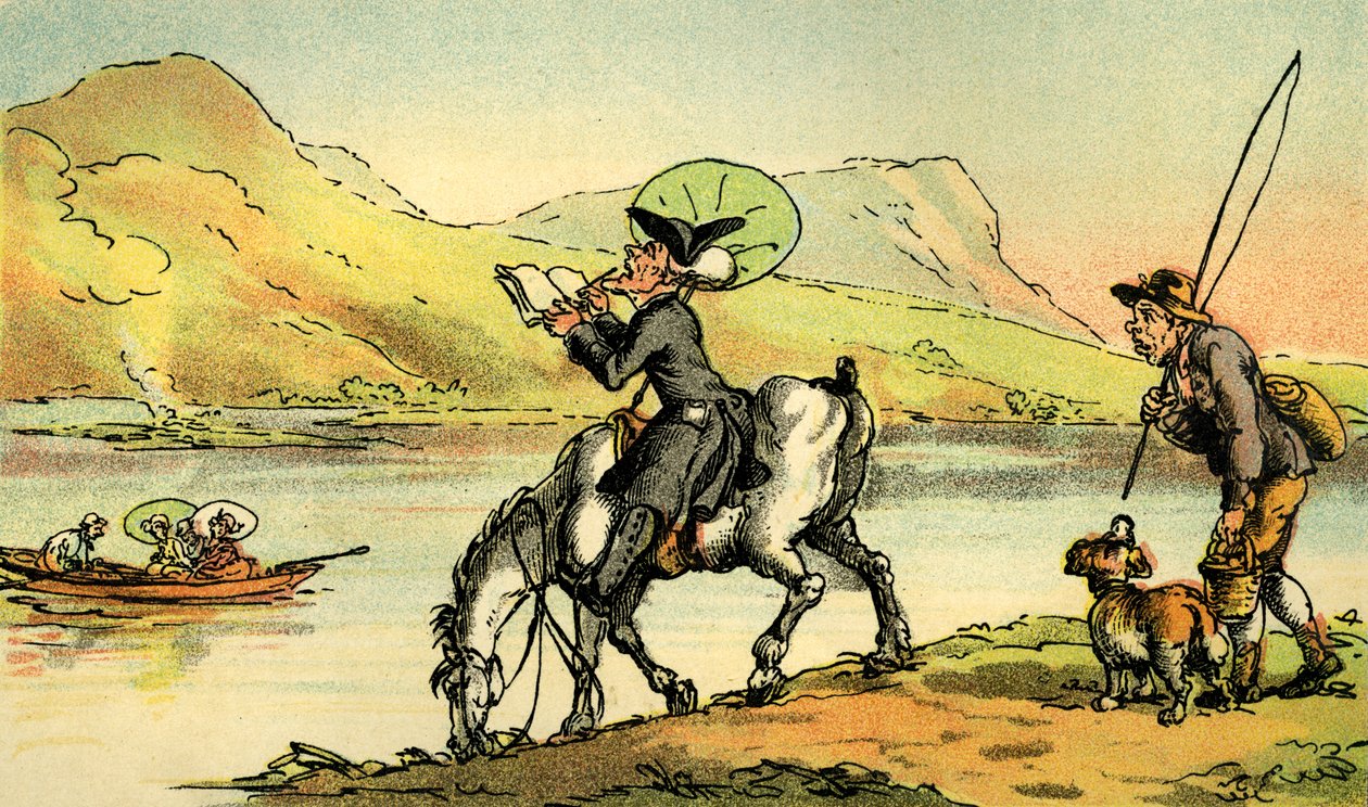 &39;Dr. Sintaxe desenhando o lago&39; de Thomas Rowlandson