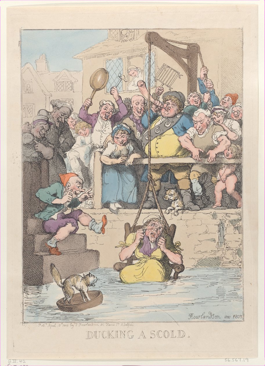 Esquivando-se de uma repreensão, 12 de abril de 1803., 12 de abril de 1803. de Thomas Rowlandson