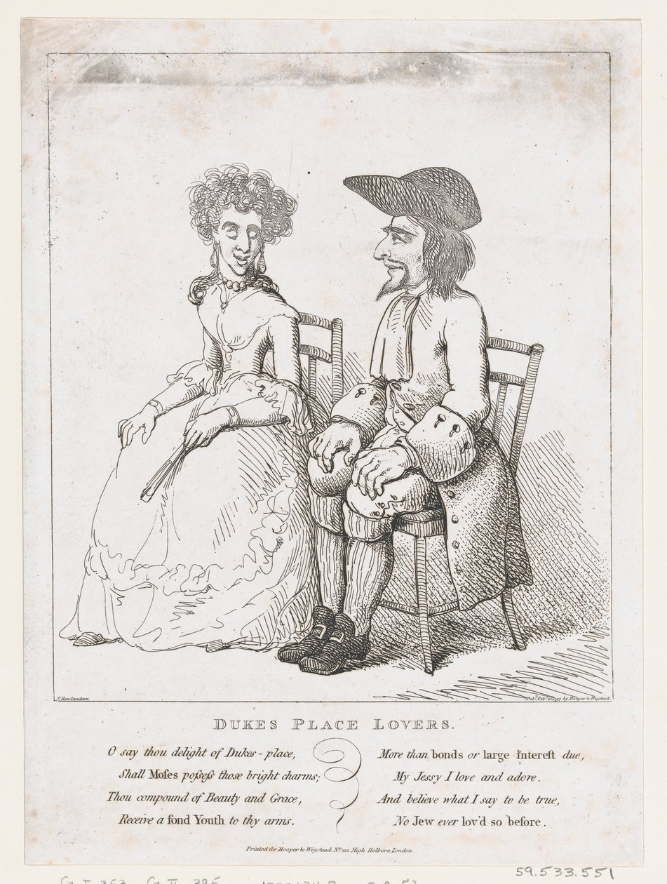 Dukes Place Lovers, 21 de Fevereiro de 1797., 21 de Fevereiro de 1797. de Thomas Rowlandson