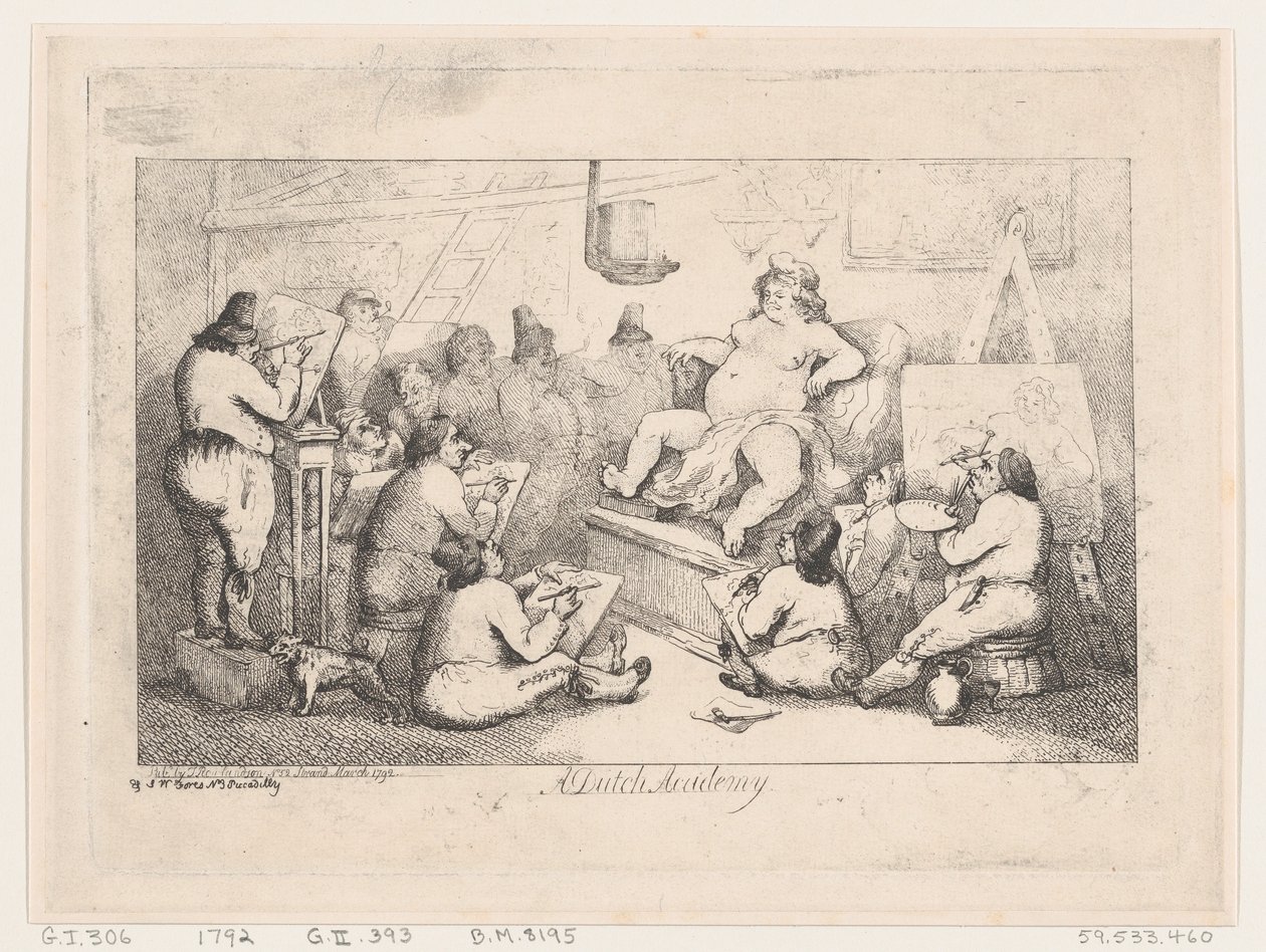 Academia Holandesa, março de 1792., março de 1792. de Thomas Rowlandson