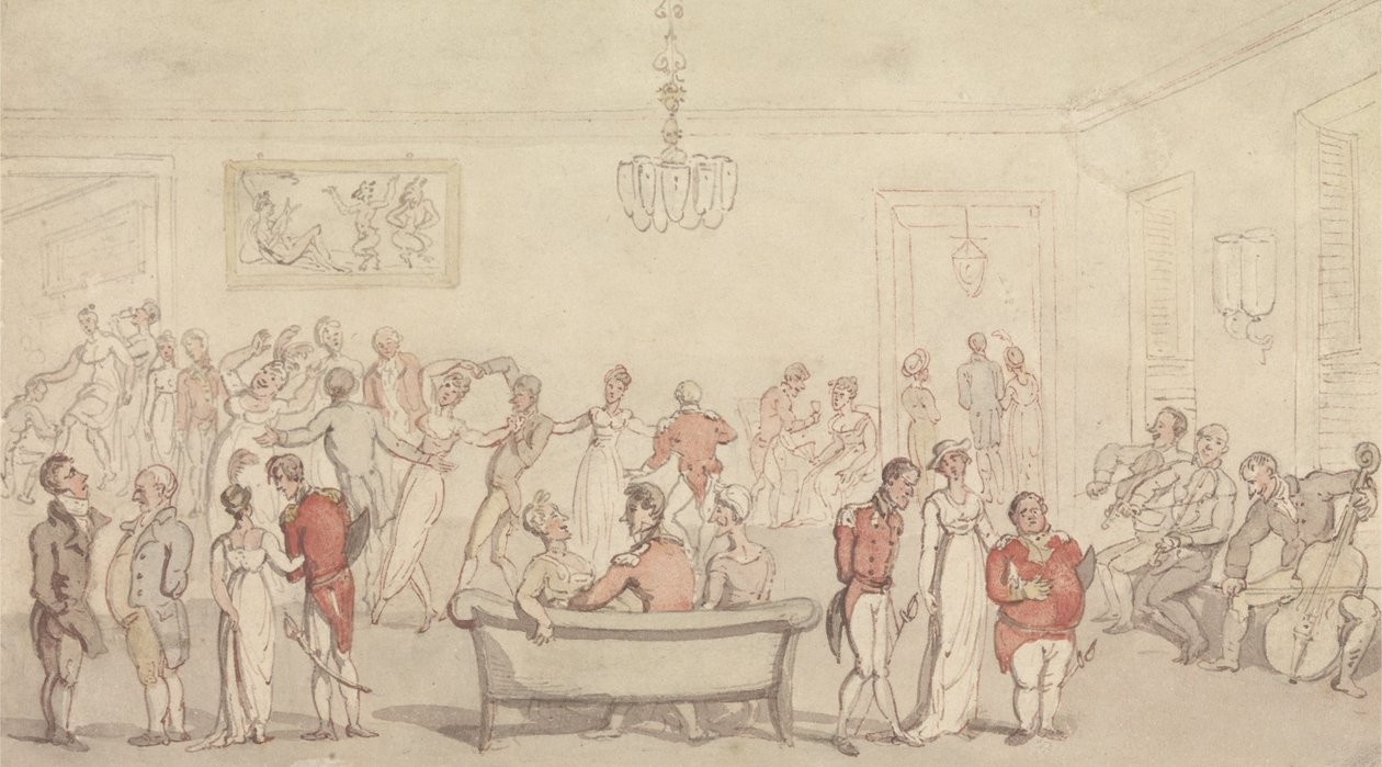 Dança de Salão Elegante de Thomas Rowlandson