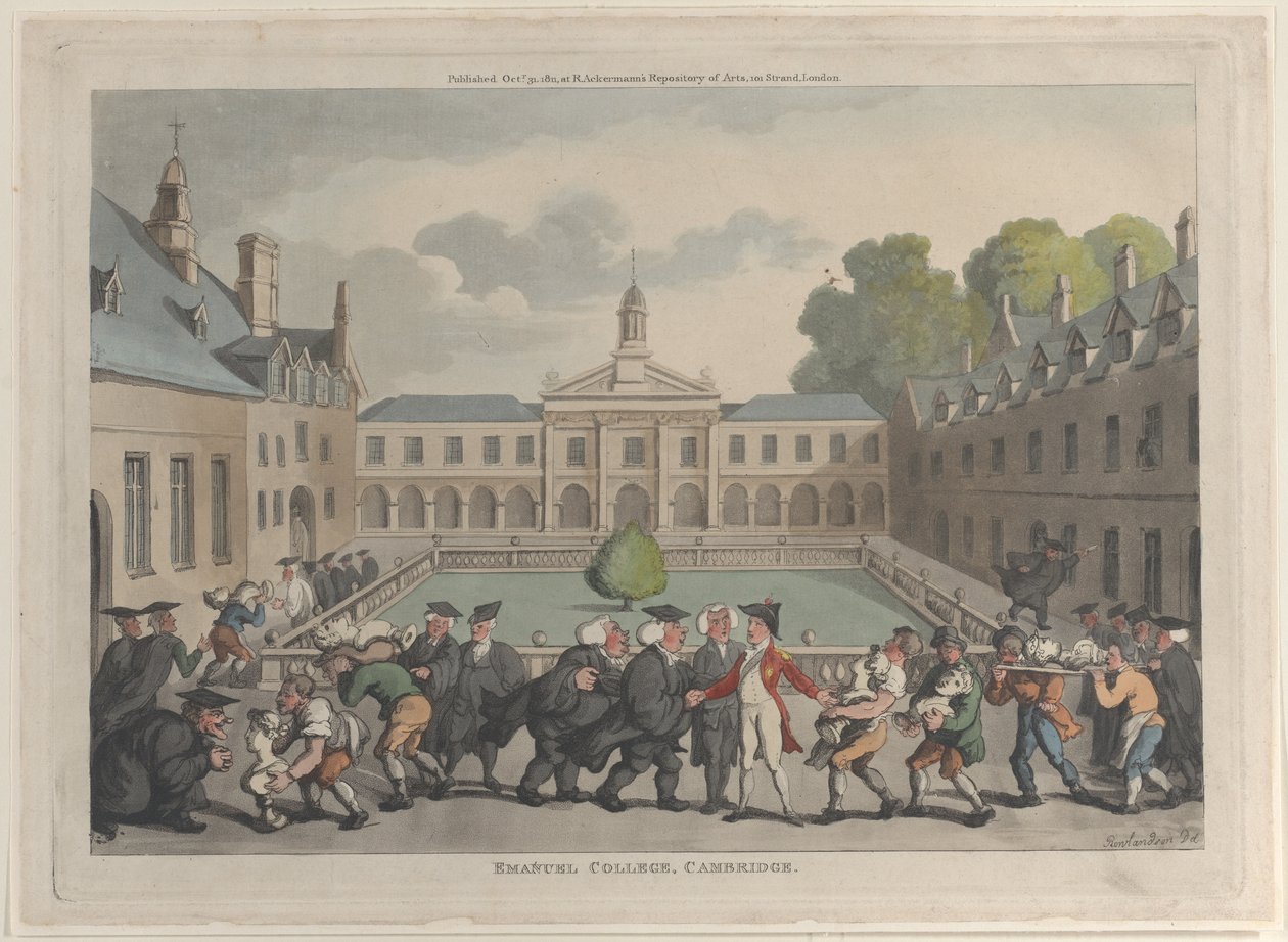 Emmanuel College, Cambridge, 31 de outubro de 1811., 31 de outubro de 1811. de Thomas Rowlandson