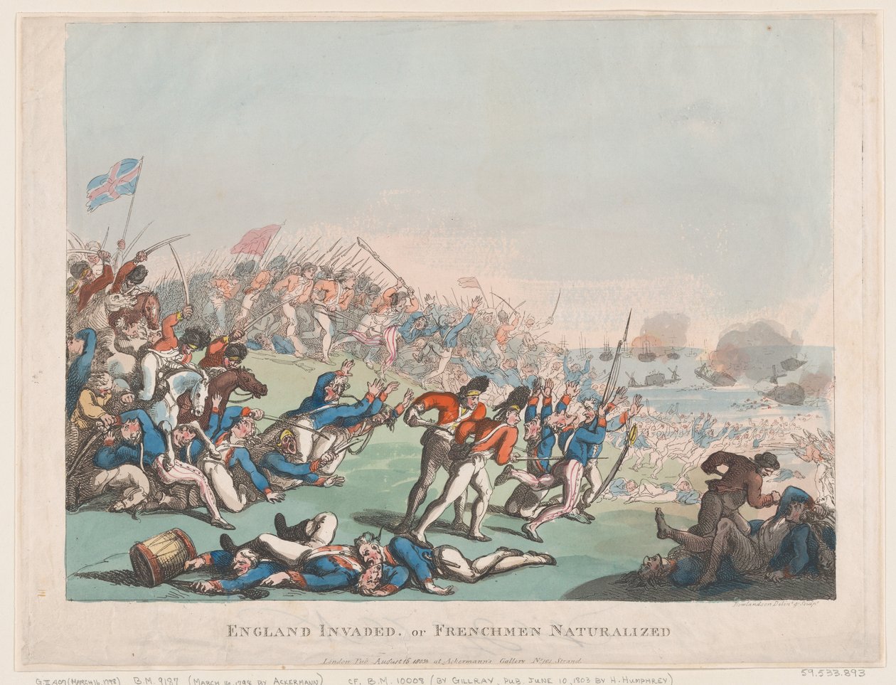 Inglaterra Invadida ou Franceses Naturalizados, 1803., 1803. de Thomas Rowlandson