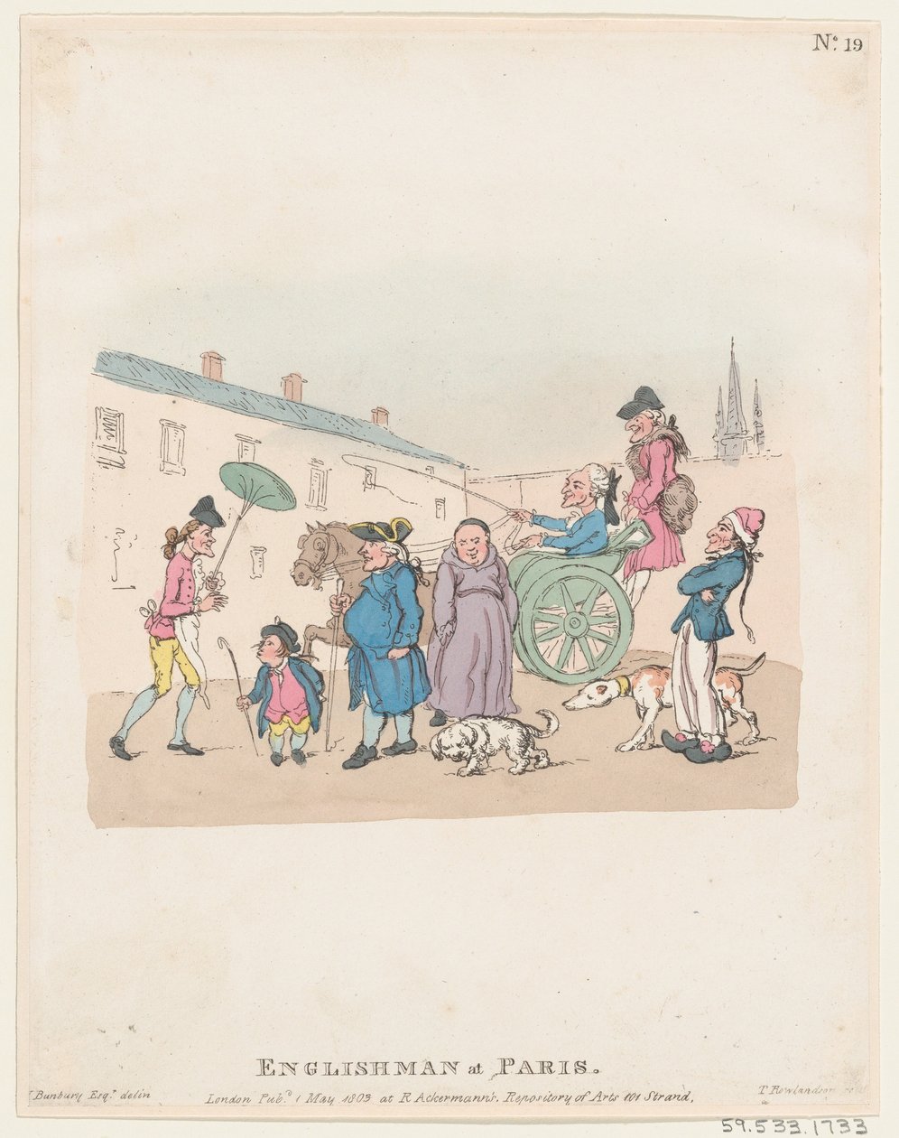 Inglês em Paris, 1º de maio de 1803., 1º de maio de 1803. de Thomas Rowlandson