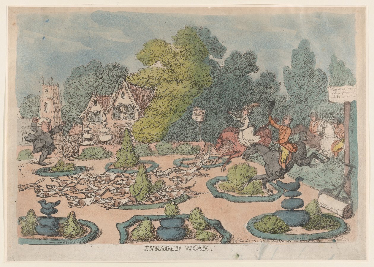 Vigário enfurecido, 1 de Março de 1807., 1 de Março de 1807. de Thomas Rowlandson