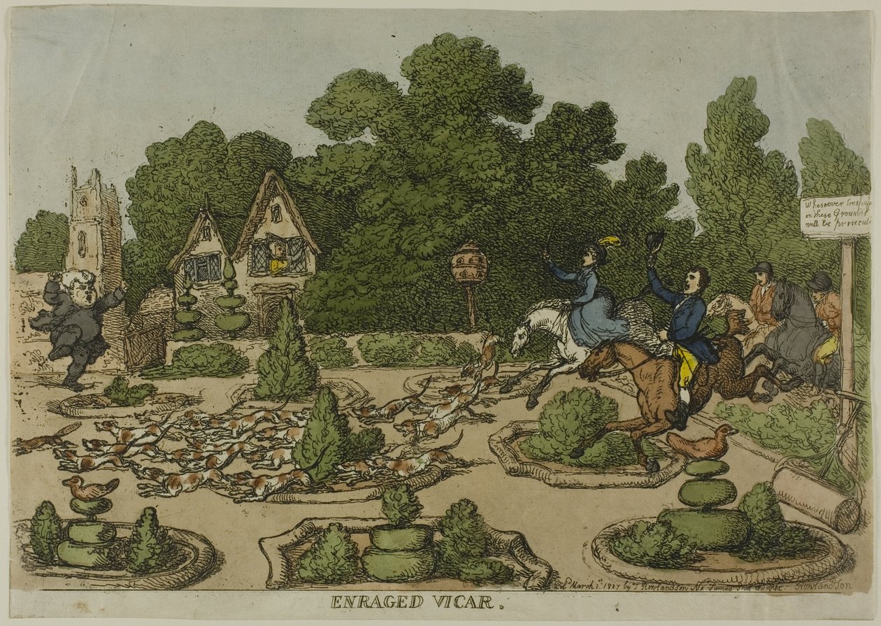Vigário Enfurecido, de Misérias da Vida Humana de Thomas Rowlandson