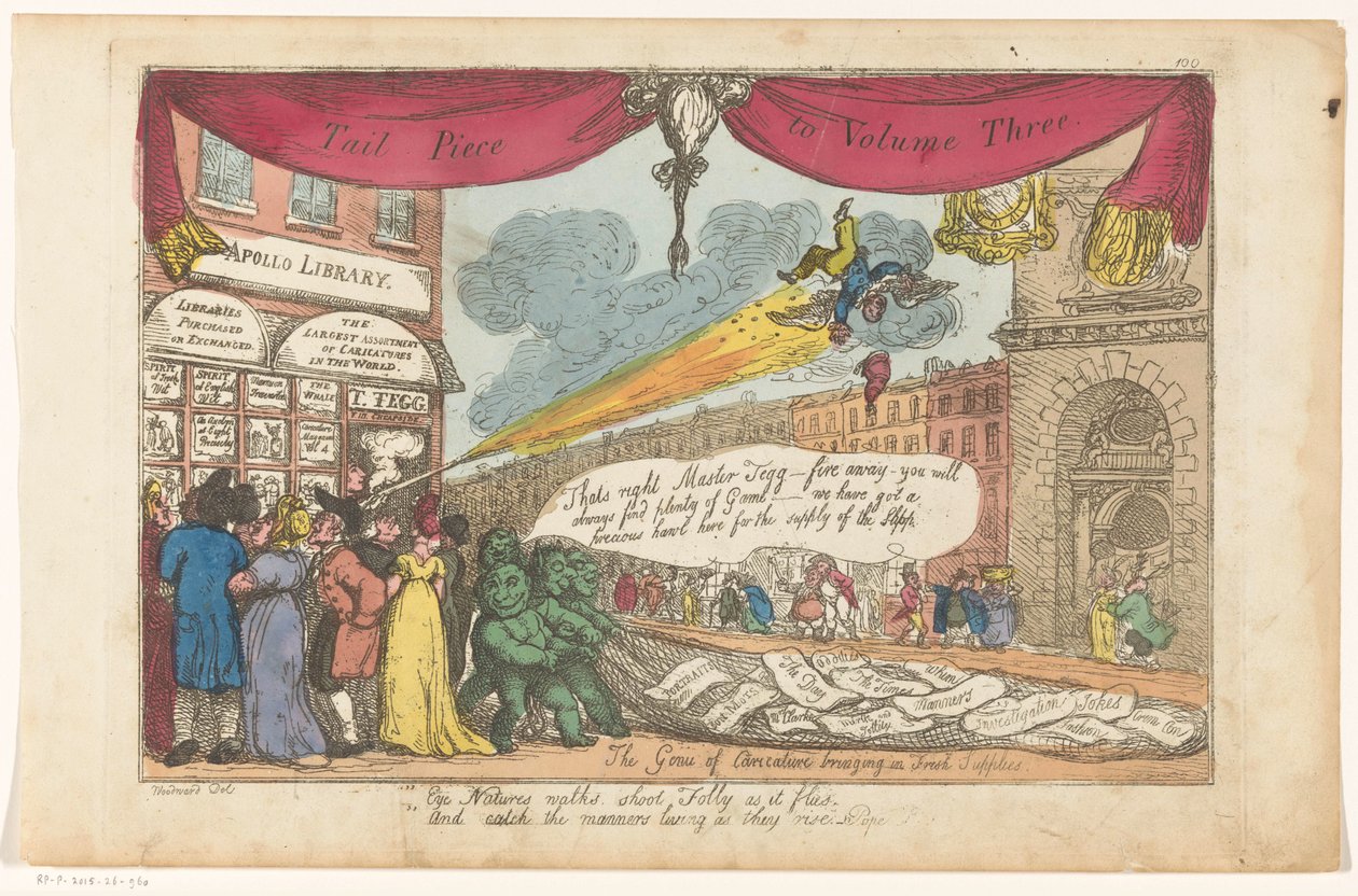 Montra da editora Thomas Tegg, em Londres de Thomas Rowlandson